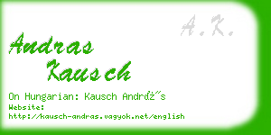 andras kausch business card